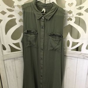 Mudd Dress Sz L in army green